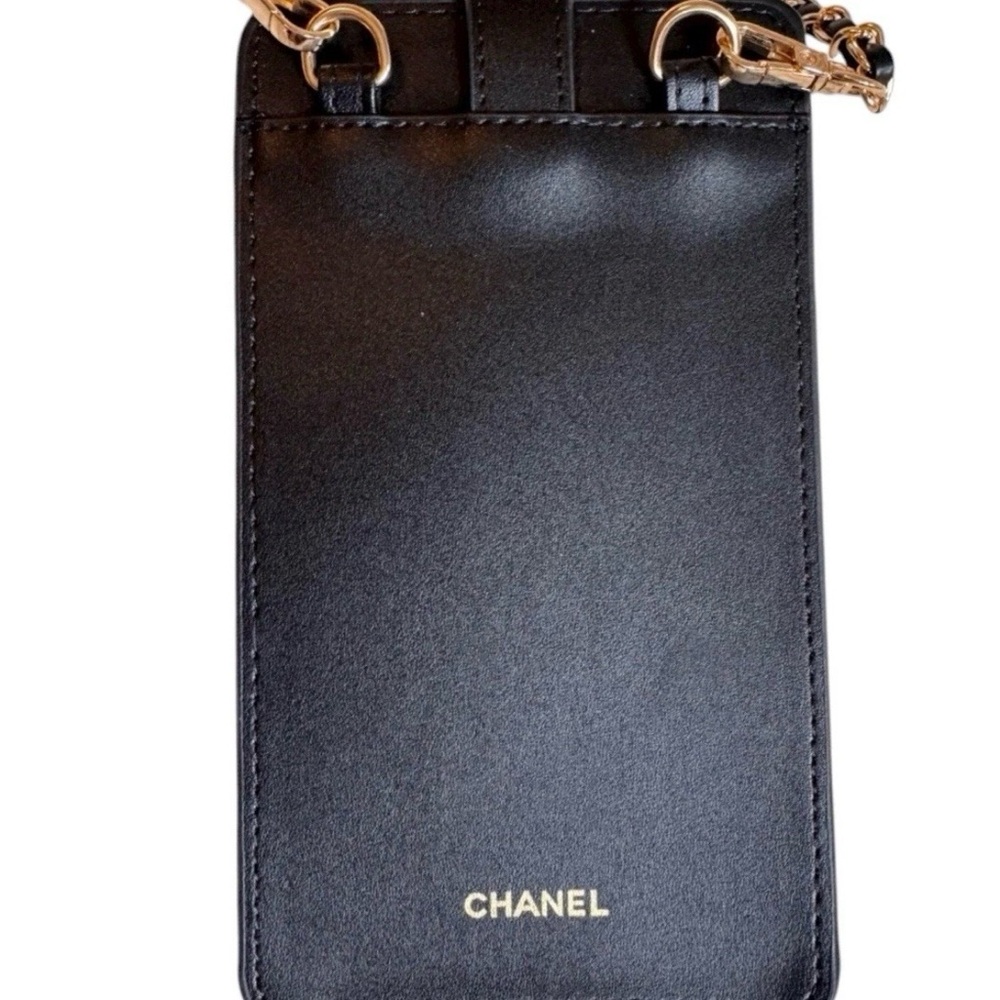 Chanel Coco Crush Black with Gold Accents Smartphone Holder Novelty Crossbody - Picture 5 of 8